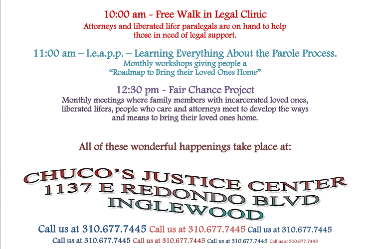 Chuco's Justice Center flyer
