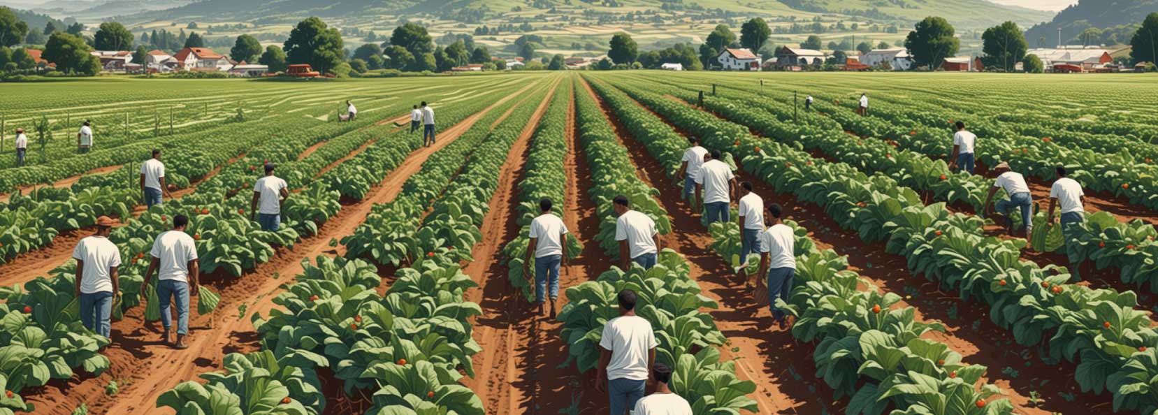 Illustration generated by AI, farmworkers